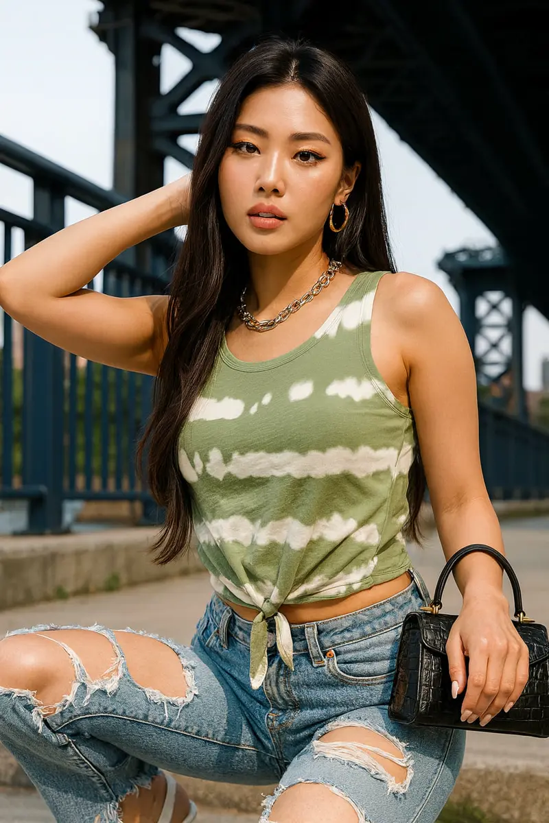 H&M - Chic Tie-Front Tank